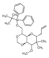 (+)-(1R,5R,6R,8R,10S)-5-(tert-butyldiphenylsilyloxy)methyl-9,9-dimethyl-10-methoxy-8-(prop-2-enyl)-2,4,7-trioxabicyclo[4.4.0]decane_289667-00-1
