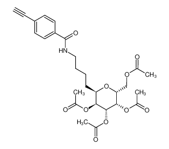 Acetic acid (2R,3S,4R,5S,6R)-3,5-diacetoxy-2-acetoxymethyl-6-[4-(4-ethynyl-benzoylamino)-butyl]-tetrahydro-pyran-4-yl ester_289700-08-9