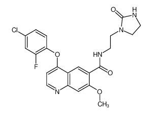 4-(4-chloro-2-fluorophenoxy)-N-[2-(2-oxoimidazolidin-1-yl)ethyl]-7-methoxyquinoline-6-carboxamide_289706-93-0