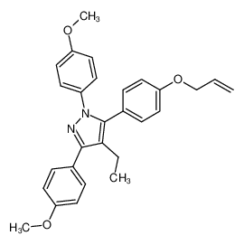 5-(4-allyloxyphenyl)-4-ethyl-1,3-bis-(4-methoxyphenyl)-1H-pyrazole_289726-10-9
