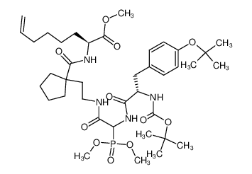(S)-2-[(1-{2-[2-[(S)-2-tert-Butoxycarbonylamino-3-(4-tert-butoxy-phenyl)-propionylamino]-2-(dimethoxy-phosphoryl)-acetylamino]-ethyl}-cyclopentanecarbonyl)-amino]-oct-7-enoic acid methyl ester_289915-17-9