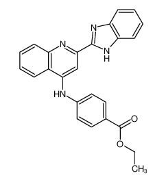 4-[2-(1H-benzoimidazol-2-yl)-quinolin-4-ylamino]-benzoic acid ethyl ester_28992-60-1