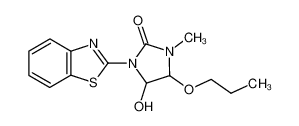 1-benzothiazol-2-yl-5-hydroxy-3-methyl-4-propoxy-imidazolidin-2-one_28998-86-9