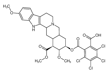 3,4,5,6-tetrachloro-phthalic acid 1-(11,17-dimethoxy-16-methoxycarbonyl-yohimban-18-yl) ester_2901-72-6