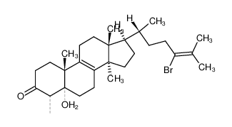 (10R,13R,14R,17R)-17-((R)-4-Bromo-1,5-dimethyl-hex-4-enyl)-5-hydroxy-4,10,13,14-tetramethyl-1,2,4,5,6,7,10,11,12,13,14,15,16,17-tetradecahydro-cyclopenta[a]phenanthren-3-one_29023-99-2