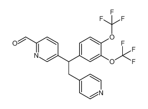 5-(1-(3,4-bis(trifluoromethoxy)phenyl)-2-(pyridin-4-yl)ethyl)picolinaldehyde_290307-41-4