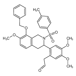 {2-[8-Benzyloxy-7-methoxy-2-(toluene-4-sulfonyl)-1,2,3,4-tetrahydro-isoquinolin-3-yl]-4,5-dimethoxy-phenyl}-acetaldehyde_290309-71-6