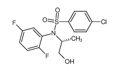 4-Chloro-N-(2,5-difluoro-phenyl)-N-((R)-2-hydroxy-1-methyl-ethyl)-benzenesulfonamide_290330-82-4