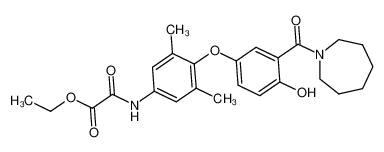 N-{4-[3-(azepane-1-carbonyl)-4-hydroxy-phenoxy]-3,5-dimethyl-phenyl}-oxamic acid ethyl ester_290349-91-6