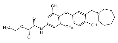 N-[4-(3-azepan-1-ylmethyl-4-hydroxy-phenoxy)-3,5-dimethyl-phenyl]-oxamic acid ethyl ester_290351-21-2