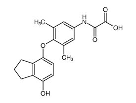 2-((4-((7-hydroxy-2,3-dihydro-1H-inden-4-yl)oxy)-3,5-dimethylphenyl)amino)-2-oxoacetic acid_290352-28-2