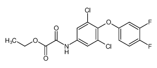 N-[3,5-dichloro-4-(3,4-difluoro-phenoxy)-phenyl]-oxamic acid ethyl ester_290352-59-9
