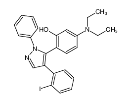 4-(5-N,N-diethylamino-2-hydroxyphenyl)-4-(2-iodophenyl)-1-phenylpyrazole_290353-19-4