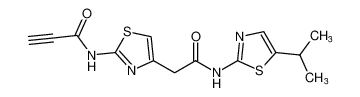 N-(4-(2-((5-isopropylthiazol-2-yl)amino)-2-oxoethyl)thiazol-2-yl)propiolamide_290359-62-5