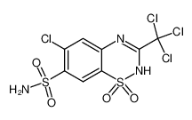 6-chloro-1,1-dioxo-3-trichloromethyl-1,2(4)-dihydro-1λ6-benzo[1,2,4]thiadiazine-7-sulfonic acid amide_2904-44-1