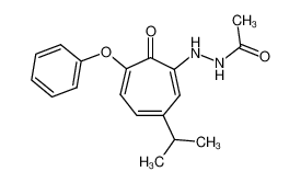 Acetic acid N'-(3-isopropyl-7-oxo-6-phenoxy-cyclohepta-1,3,5-trienyl)-hydrazide_2904-84-9