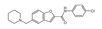 5-Piperidin-1-ylmethyl-benzofuran-2-carboxylic acid (4-chloro-phenyl)-amide_29046-24-0