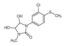 1-(3-chloro-4-methylsulfanyl-phenyl)-4,5-dihydroxy-3-methyl-imidazolidin-2-one_29075-56-7