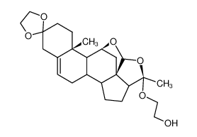 3,3-Aethylendioxy-11β,18;18,20-bis-epoxy-20-(2-hydroxy-aethoxy)-(18R)-Δ5-pregnen_2908-14-7