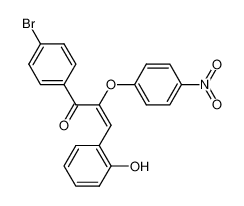 (Z)-1-(4-Bromo-phenyl)-3-(2-hydroxy-phenyl)-2-(4-nitro-phenoxy)-propenone_290811-80-2