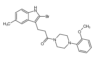 1-[3-(2-bromo-5-methyl-1H-indol-3-yl)-1-oxopropyl]-4-(2-methoxyphenyl)piperazine_290832-42-7
