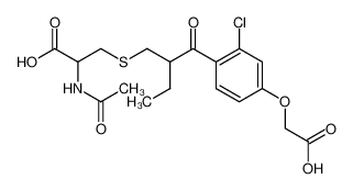 2-Acetylamino-3-[2-(4-carboxymethoxy-2-chloro-benzoyl)-butylsulfanyl]-propionic acid_2909-00-4