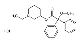 (1-ethylpiperidin-1-ium-3-yl) 2-methoxy-2,2-diphenylacetate,chloride_2909-87-7