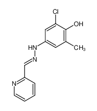 2-Chloro-6-methyl-4-{N'-[1-pyridin-2-yl-meth-(E)-ylidene]-hydrazino}-phenol_29104-43-6