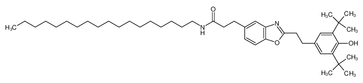 3-[2-(3,5-di-tert-butyl-4-hydroxy-phenethyl)-benzooxazol-5-yl]-N-octadecyl-propionamide_29109-57-7