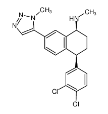 cis-(1S)-N-methyl-7-(5-(N(1)methyl-1,2,3-triazolyl))-4-(3,4-dichlorophenyl)-1,2,3,4-tetrahydro-1-naphthalenamine_291305-56-1