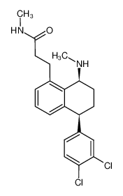 3-[(5S,8S)-5-(3,4-dichlorophenyl)-8-(methylamino)-5,6,7,8-tetrahydro-1-naphthalenyl]-N-methyl propanamide_291306-13-3