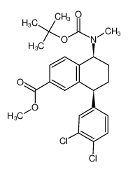 Cis-(1S)-N-methyl-N-tert-butoxycarbonyl-6-(methoxycarbonyl)-4-(3,4-dichlorophenyl)-1,2,3,4-tetrahydro-1-naphthalenamine_291306-64-4