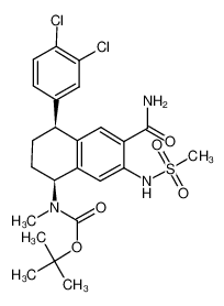 tert-Butyl (1S,4S)-6-(aminocarbonyl)-4-(3,4-dichlorophenyl)-7-[(methylsulphonyl)amino]-1,2,3,4-tetrahydro-1-naphthalenyl(methyl)carbamate_291306-76-8