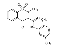 2-methyl-1,1,4-trioxo-1,2,3,4-tetrahydro-1λ6-benzo[e][1,2]thiazine-3-carboxylic acid 2,5-dimethyl-anilide_29151-97-1
