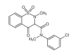 2-methyl-1,1,4-trioxo-1,2,3,4-tetrahydro-1λ6-benzo[e][1,2]thiazine-3-carboxylic acid 3-chloro-N-methyl-anilide_29152-12-3