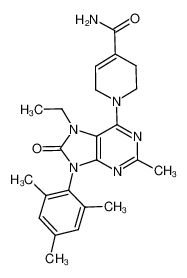1-(7-ethyl-9-mesityl-2-methyl-8-oxo-8,9-dihydro-7H-purin-6-yl)-1,2,3,6-tetrahydropyridine-4-carboxamide_291538-57-3