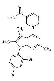 1-(7-(2,4-dibromophenyl)-2,5,6-trimethyl-7H-pyrrolo[2,3-d]pyrimidin-4-yl)-1,2,5,6-tetrahydropyridine-3-carboxamide_291538-98-2
