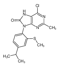 6-chloro-9-(4-isopropyl-2-methylthiophenyl)-2-methyl-8,9-dihydropurin-8-one_291539-71-4
