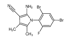 2-amino-4,5-dimethyl-1-(2,4-dibromo-6-fluorophenyl)pyrrole-3-carbonitrile_291539-81-6