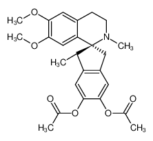 (1S,2S)-6',7'-dimethoxy-1,2'-dimethyl-1,3,3',4'-tetrahydro-2'H-spiro[indene-2,1'-isoquinoline]-5,6-diyl diacetate_29161-96-4
