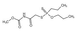 Propyl-phosphonodithioic acid S-(2-methoxycarbonylamino-2-oxo-ethyl) ester O-propyl ester_29163-39-1