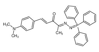 (1E)-1-(4-(dimethylamino)phenyl)-4-((triphenyl-l5-phosphaneylidene)hydrazineylidene)pent-1-en-3-one_29166-28-7