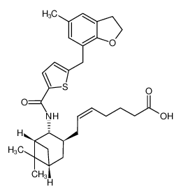 (Z)-7-((1R,2R,3S,5S)-6,6-dimethyl-2-(5-((5-methyl-2,3-dihydrobenzofuran-7-yl)methyl)thiophene-2-carboxamido)bicyclo[3.1.1]heptan-3-yl)hept-5-enoic acid_291747-80-3