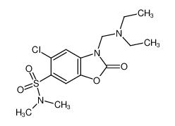 5-Chloro-3-diethylaminomethyl-2-oxo-2,3-dihydro-benzooxazole-6-sulfonic acid dimethylamide_29176-97-4