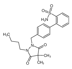 2-[[2'-(aminosulfonyl)(1,1'-biphenyl)-4-yl]methyl]-1-butyl-4,4-dimethylpyrazolidine-3,5-dione_291774-23-7