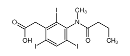 2-[3-[butanoyl(methyl)amino]-2,4,6-triiodophenyl]acetic acid_29193-37-1