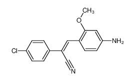 α-(4-chlorophenyl)-β-(2-methoxy-4-aminophenyl)acrylonitrile_29195-06-0