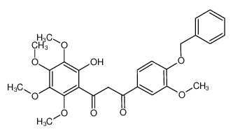 1-(4-(benzyloxy)-3-methoxyphenyl)-3-(2-hydroxy-3,4,5,6-tetramethoxyphenyl)propane-1,3-dione_29201-96-5