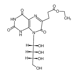 3-(2,4,7-trioxo-8-D-ribitol-1-yl-1,2,3,4,7,8-hexahydro-pteridin-6-yl)-propionic acid ethyl ester_29202-48-0