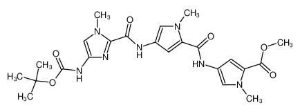 4-({4-[(4-tert-butoxycarbonylamino-1-methyl-1H-imidazole-2-carbonyl)amino]-1-methyl-1H-pyrrole-2-carbonyl}amino)-1-methyl-1H-pyrrole-2-carboxylic acid methyl ester_292068-91-8